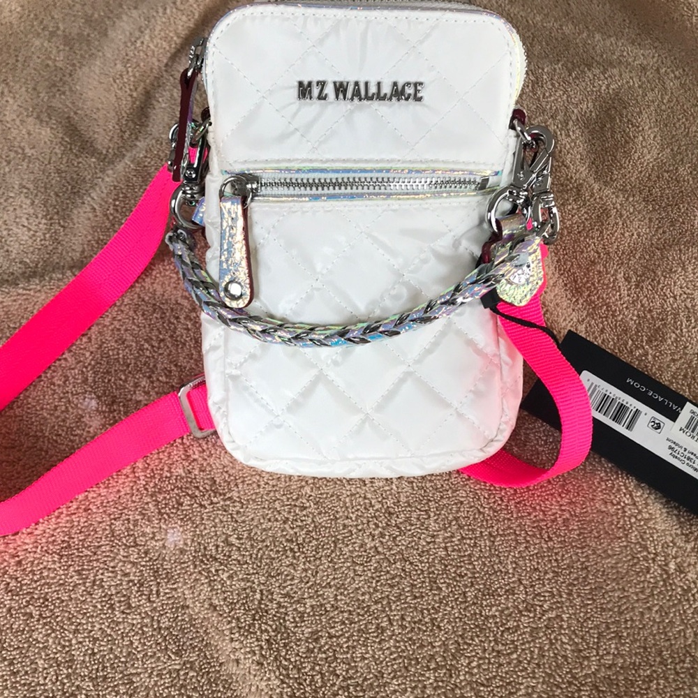 MZ WALLACE - PEARL with IRIDESCENT MICRO CROSSBODY